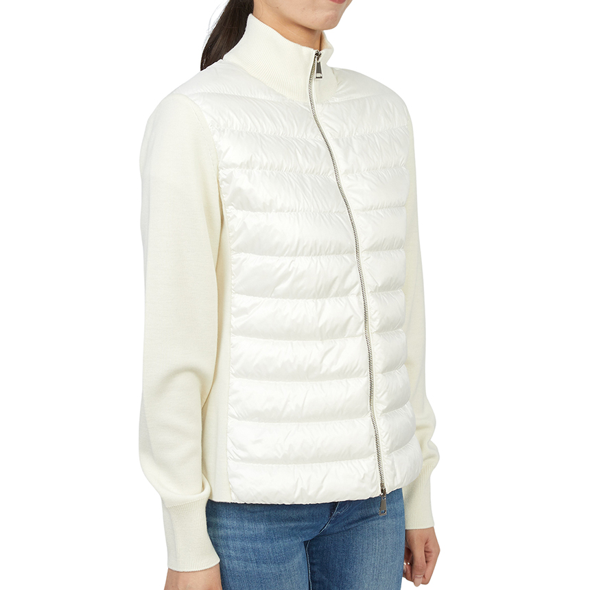 몽클레어(MONCLER) 로고 패치 여자 패딩 집업 가디건 레귤러핏 9B00018 M1131 030