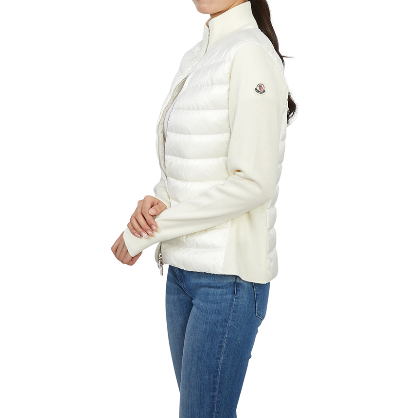 몽클레어(MONCLER) 로고 패치 여자 패딩 집업 가디건 레귤러핏 9B00018 M1131 030