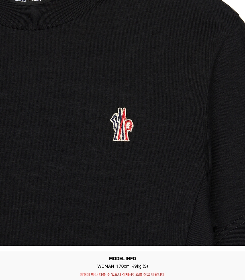 몽클레어 그레노블(MONCLER GRENOBLE) 여성 반팔티셔츠 8C00001 89AW1 999 K1098