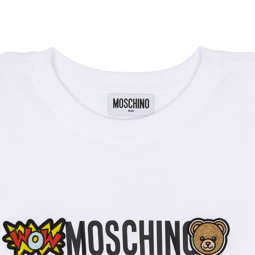 모스키노키즈(MOSCHINO KIDS) 반팔 티셔츠 (성인착용가능) HUM05Q LAA24 10101
