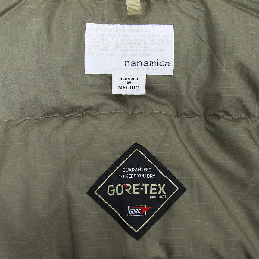나나미카(NANAMICA) 고어텍스 남성 패딩 점퍼 S25FA058E KHAKI BEIGE