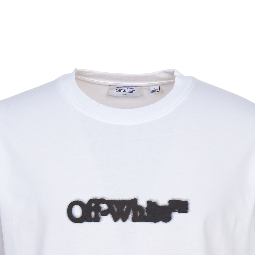 오프화이트(OFF WHITE) 스프레이 애로우 슬림 반팔 티셔츠 (남여공용) 44MAA027G5J00I 0110