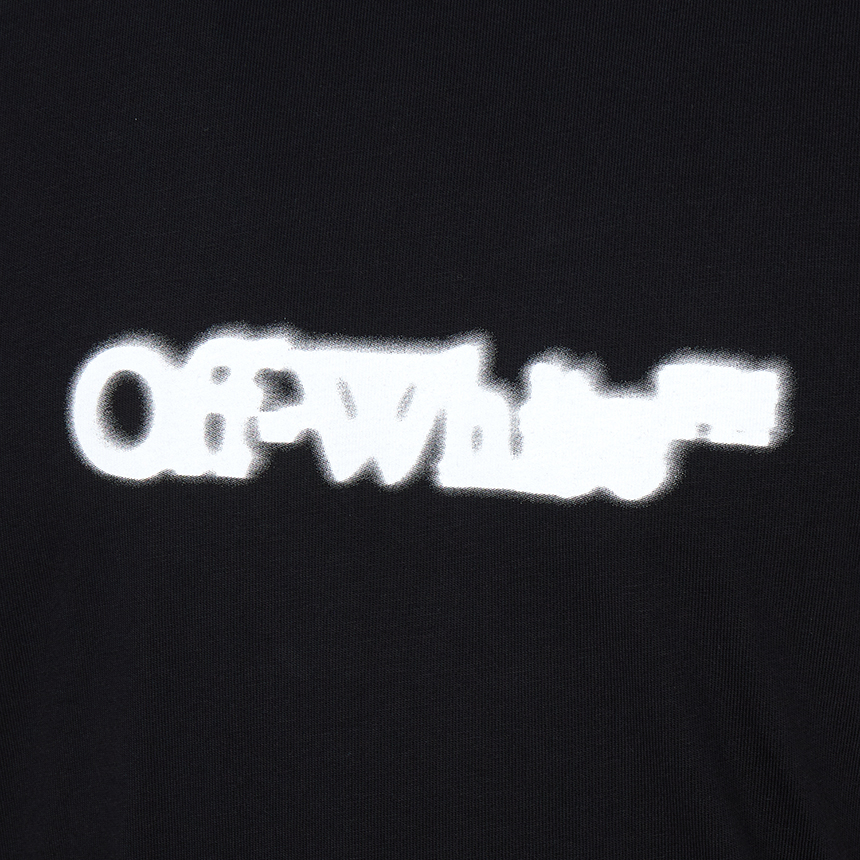 오프화이트(OFF WHITE) 스프레이 애로우 슬림 반팔 티셔츠 (남여공용) 44MAA027G5J00I 1001