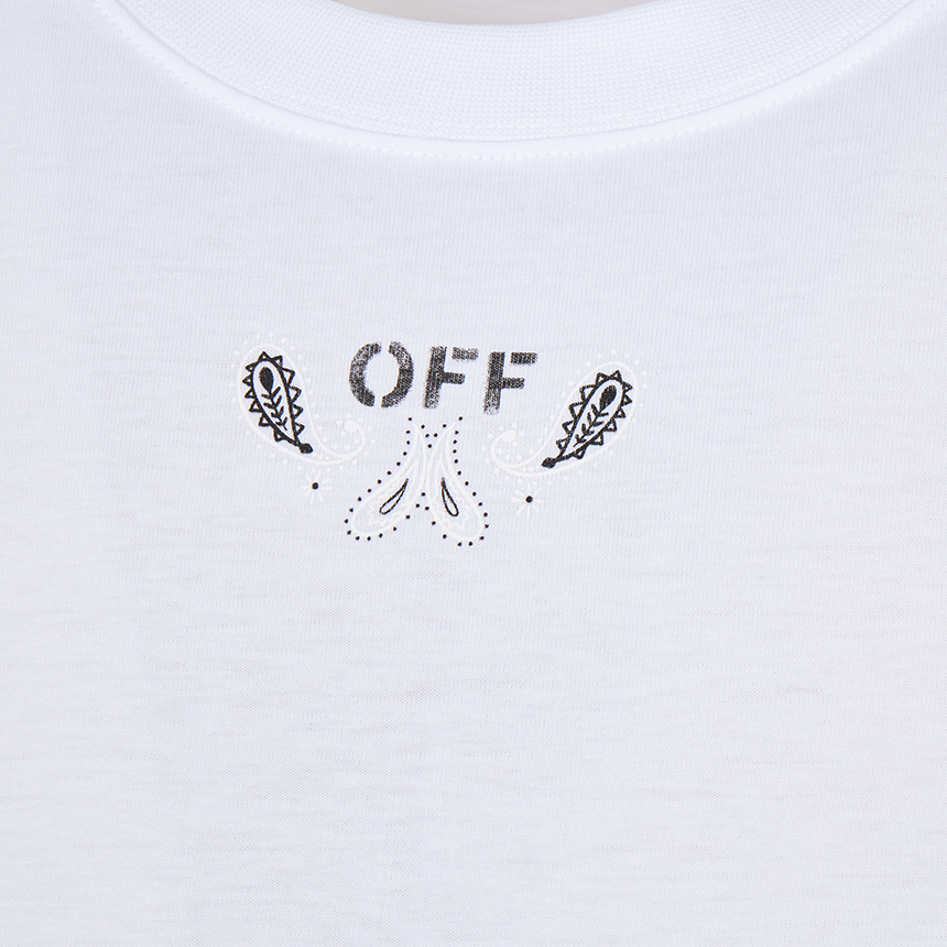 오프화이트(OFF WHITE) 반다나 애로우 스케이트 반팔 티셔츠 (남여공용) 44MAA120G5J00O 0110