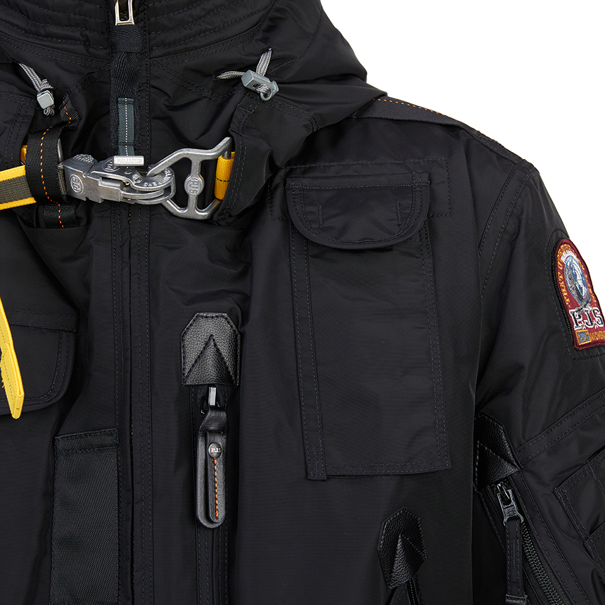 파라점퍼스(PARAJUMPERS) 고비 마스터피스 남자 숏 패딩 점퍼 PMJCKMA01 BLACK