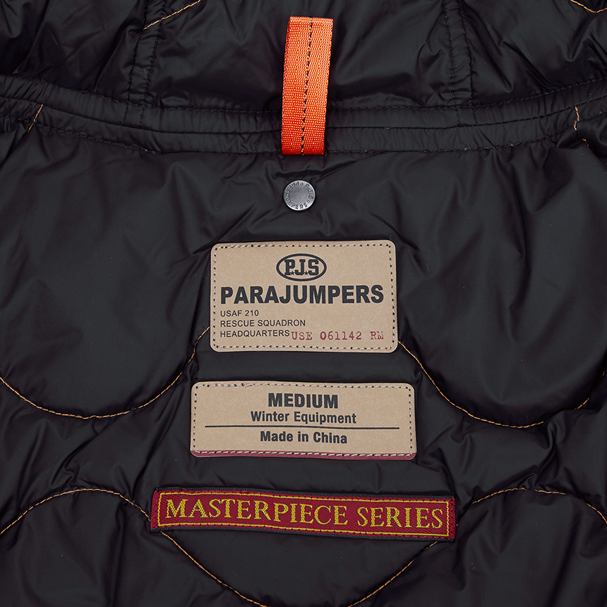 파라점퍼스(PARAJUMPERS) 고비 마스터피스 남자 숏 패딩 점퍼 PMJCKMA01 BLACK
