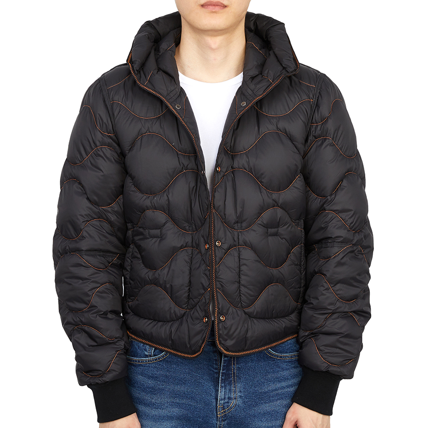 파라점퍼스(PARAJUMPERS) 고비 마스터피스 남자 숏 패딩 점퍼 PMJCKMA01 BLACK