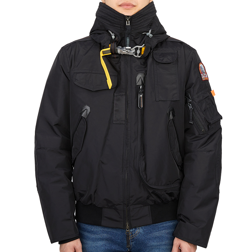 파라점퍼스(PARAJUMPERS) 고비 마스터피스 남자 숏 패딩 점퍼 PMJCKMA01 BLACK