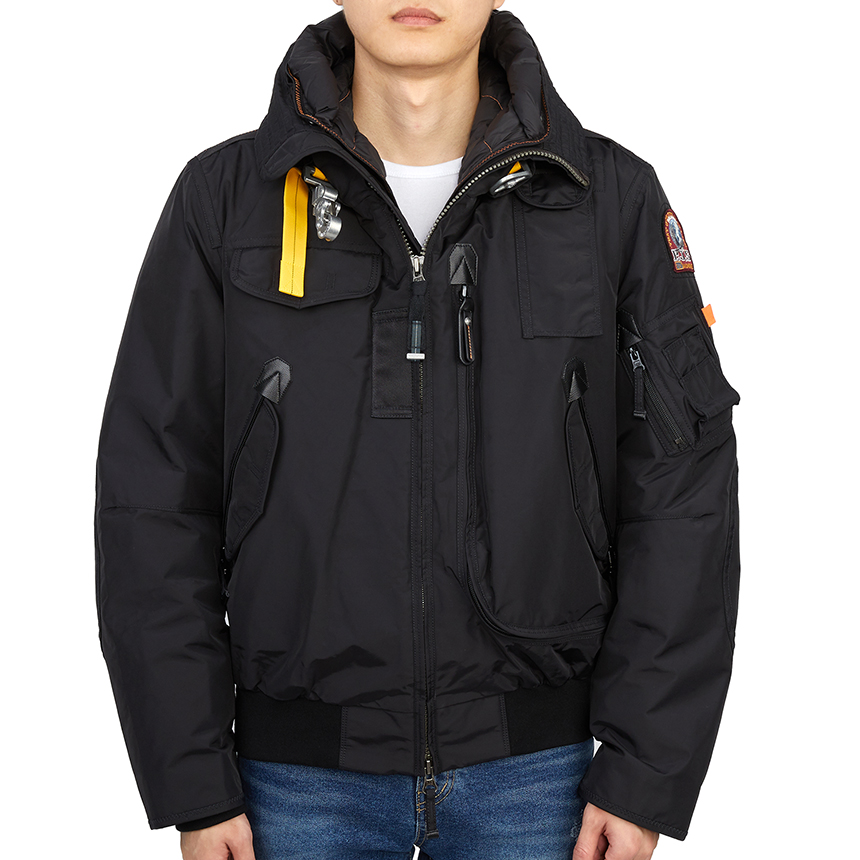 파라점퍼스(PARAJUMPERS) 고비 마스터피스 남자 숏 패딩 점퍼 PMJCKMA01 BLACK