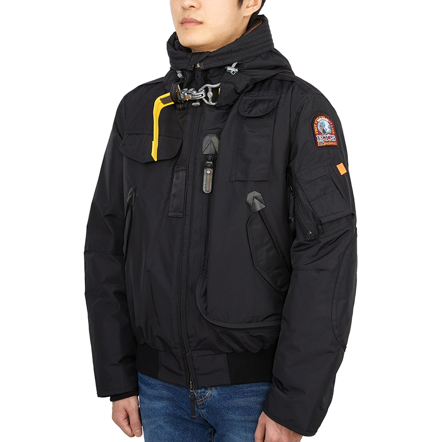 파라점퍼스(PARAJUMPERS) 고비 마스터피스 남자 숏 패딩 점퍼 PMJCKMA01 BLACK