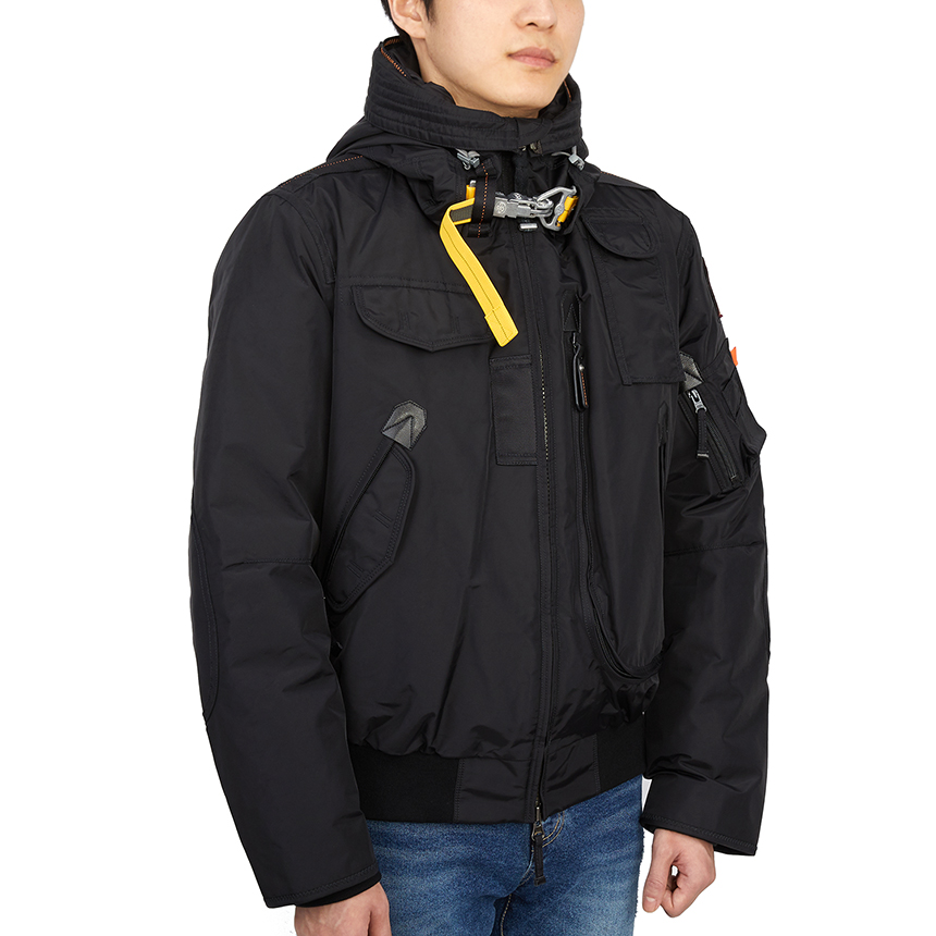 파라점퍼스(PARAJUMPERS) 고비 마스터피스 남자 숏 패딩 점퍼 PMJCKMA01 BLACK