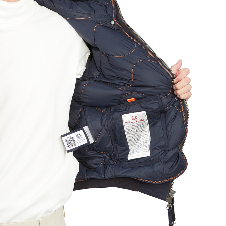 파라점퍼스(PARAJUMPERS) 남성 고비 마스터피스 패딩 점퍼 PMJCKMA01 NAVY