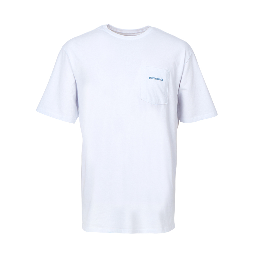 파타고니아(PATAGONIA) 보드숏 포켓 남성 반팔티셔츠 37655 WHI