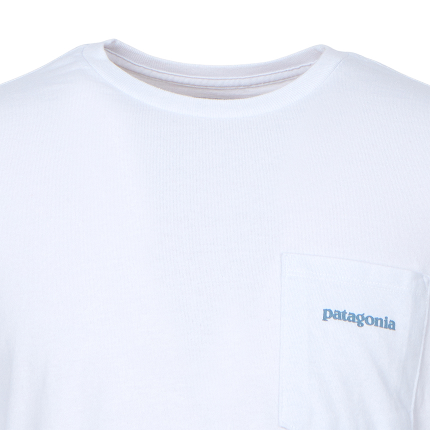 파타고니아(PATAGONIA) 보드숏 포켓 남성 반팔티셔츠 37655 WHI