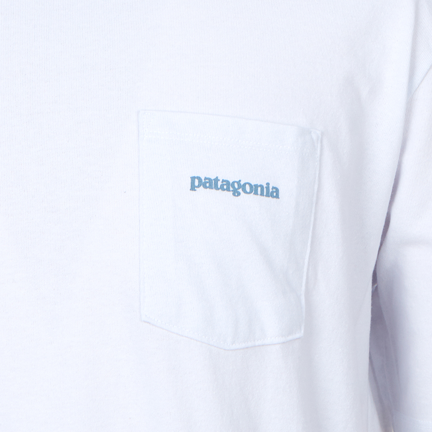 파타고니아(PATAGONIA) 보드숏 포켓 남성 반팔티셔츠 37655 WHI