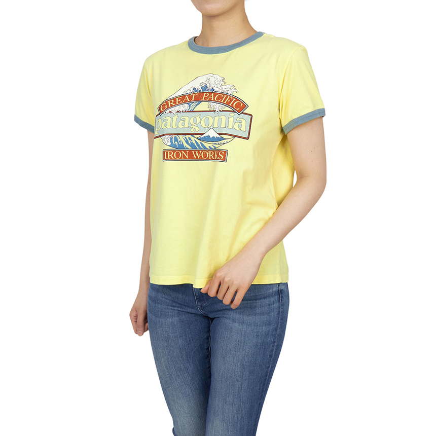 파타고니아(PATAGONIA) 그레이트 웨이브즈 링어 여성 반팔티셔츠 37864 LMZ