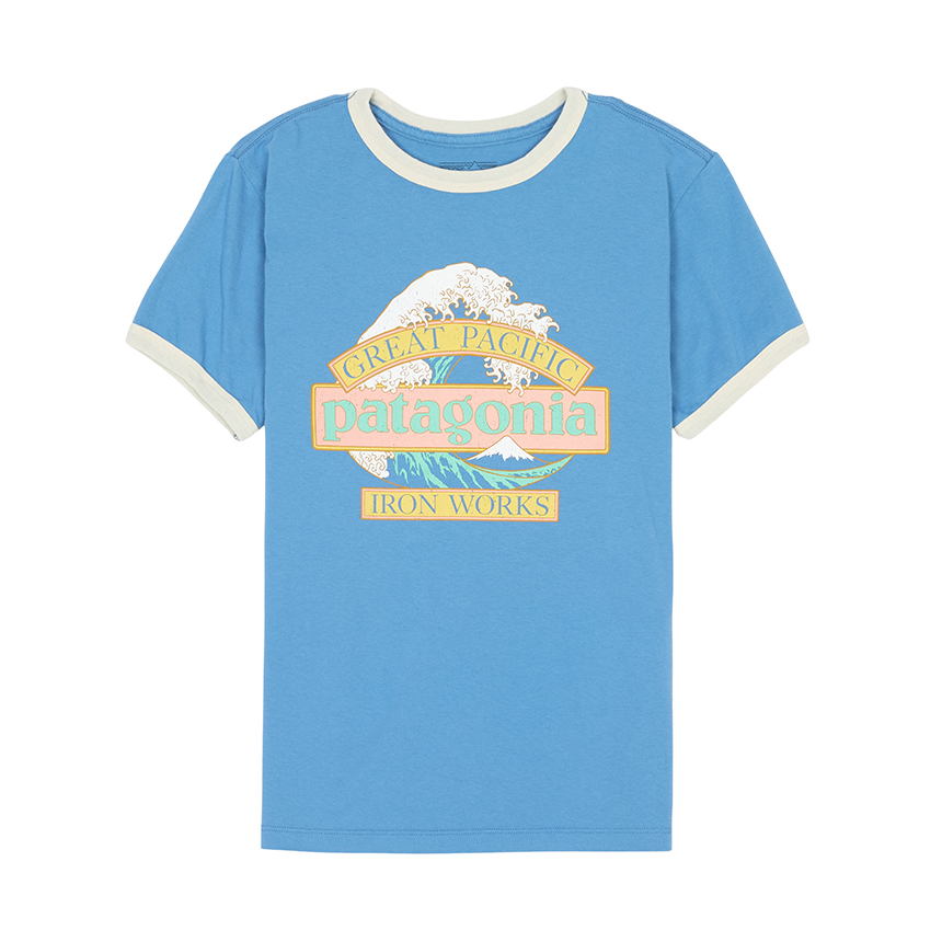 파타고니아(PATAGONIA) 그레이트 웨이브즈 링어 여성 반팔 티셔츠 37864 SHRB