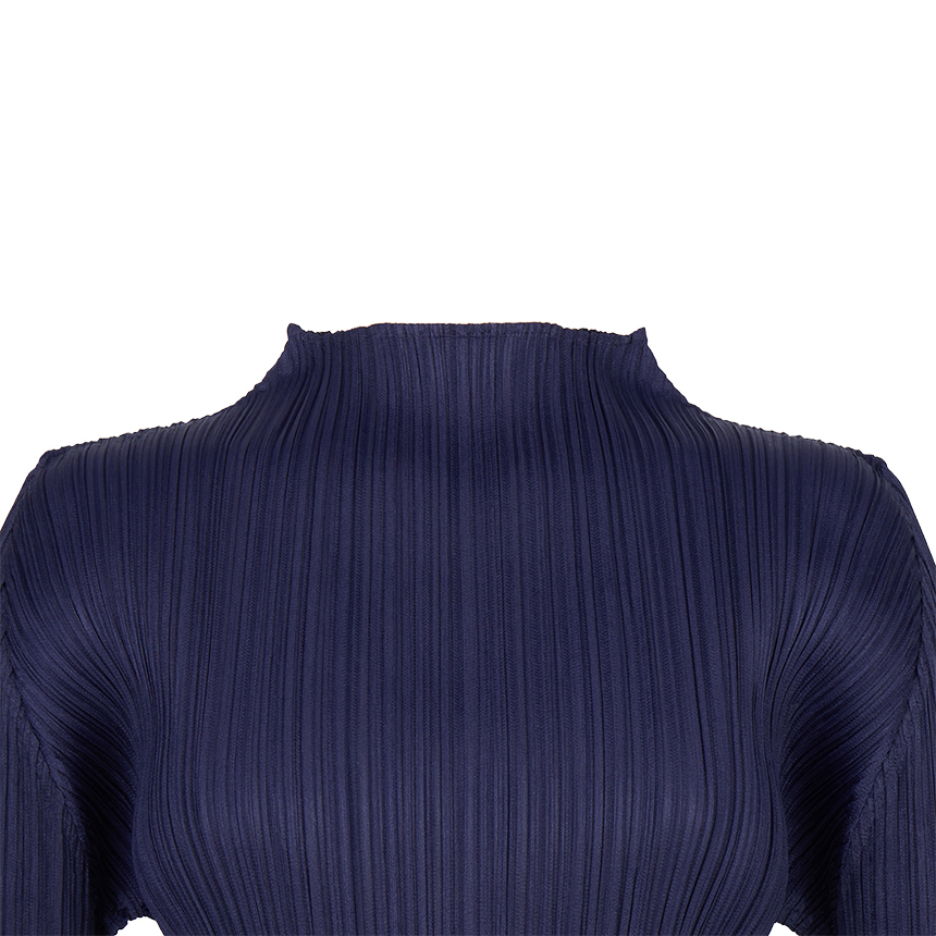플리츠플리즈 이세이미야케(PLEATS PLEASE ISSEY MIYAKE) 여성 하이넥 반팔티셔츠 PP66 JK152 75