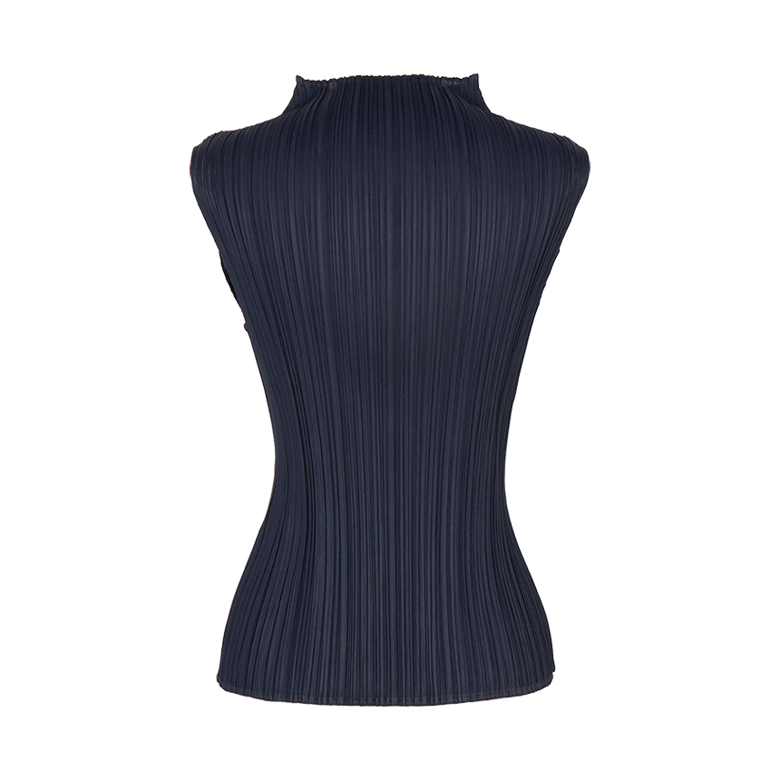 플리츠플리즈 이세이미야케(PLEATS PLEASE ISSEY MIYAKE) 여성 하이넥 민소매 티셔츠 PP66 JK402 75