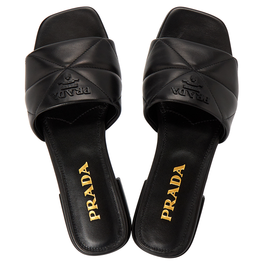 프라다(PRADA) 로고 퀼팅 여자 슬리퍼 샌들 1XX583 038 F0002 B010