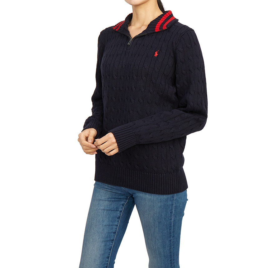 폴로랄프로렌키즈(RALPH LAUREN KIDS) 스크래치 반집업 니트 323868894005 NAVY (성인착용가능) SB_323868894005 NAVY_070