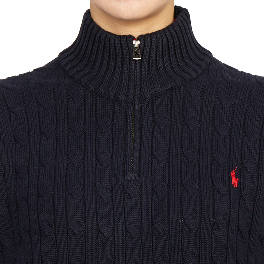 폴로랄프로렌키즈(RALPH LAUREN KIDS) 스크래치 반집업 니트 323868894005 NAVY (성인착용가능) SB_323868894005 NAVY_070