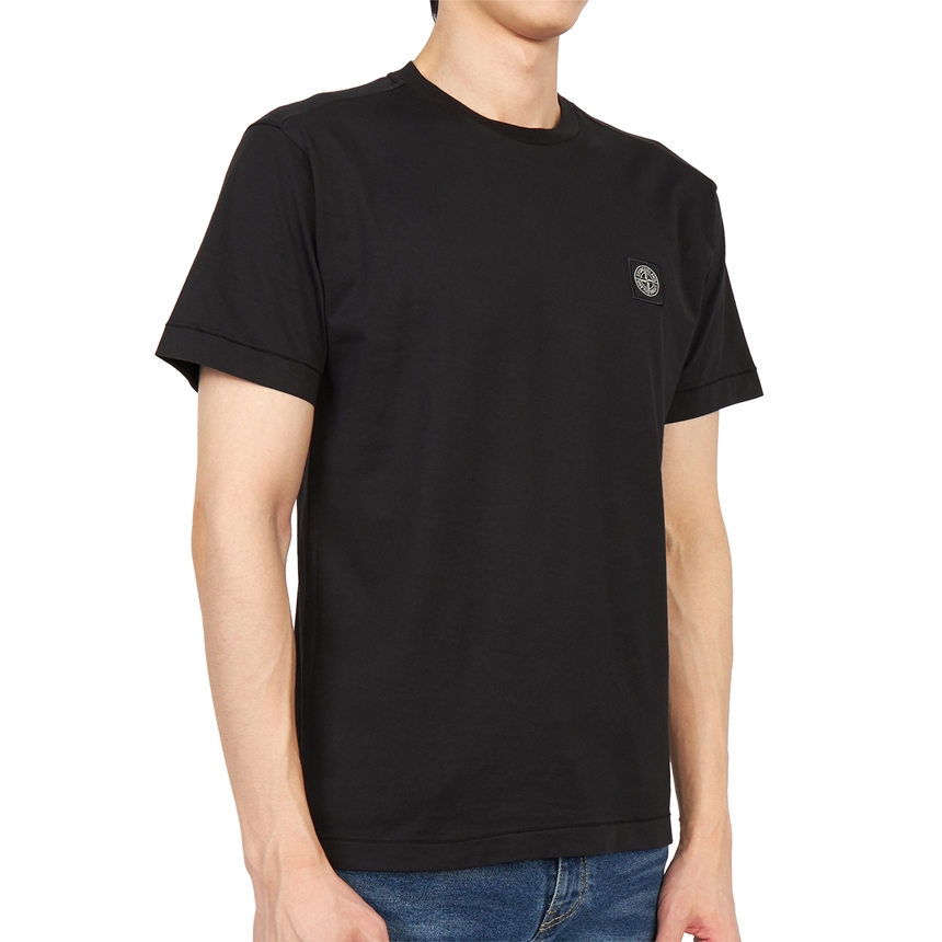 스톤아일랜드(STONE ISLAND) 로고 패치 남자 반팔티셔츠 101524113 A0029