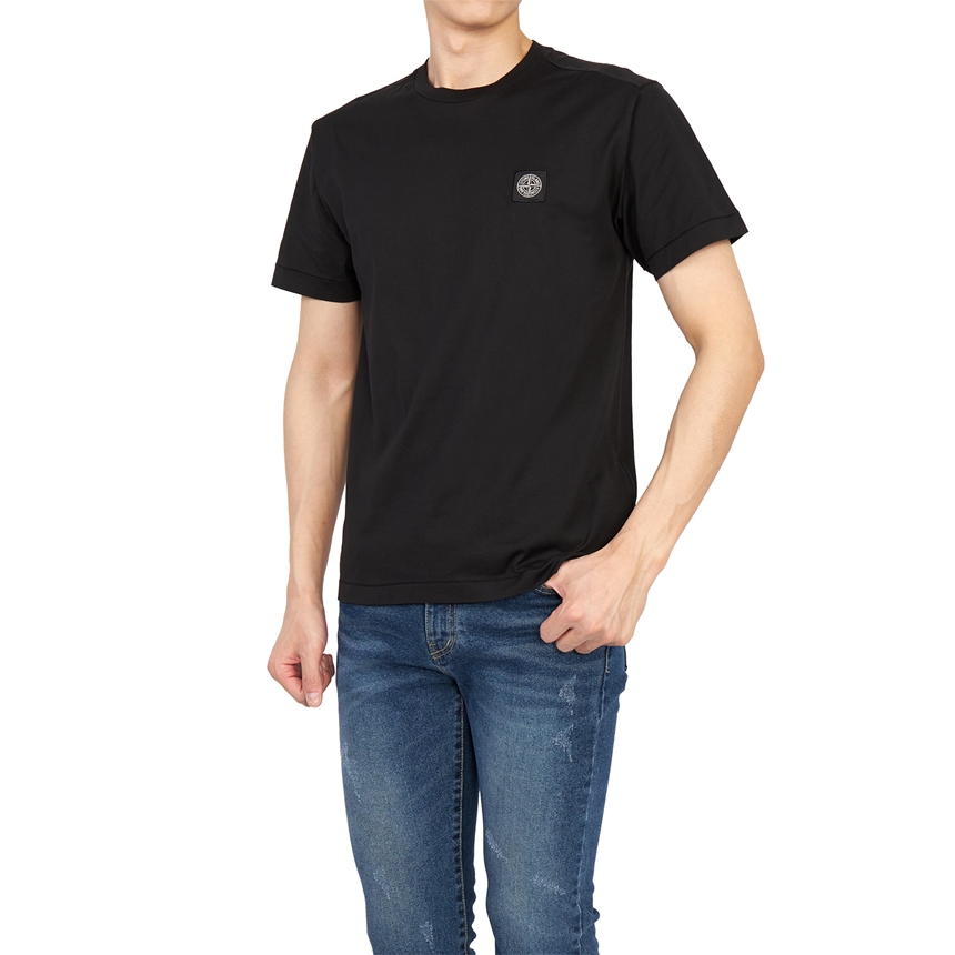 스톤아일랜드(STONE ISLAND) 로고 패치 남자 반팔티셔츠 101524113 A0029