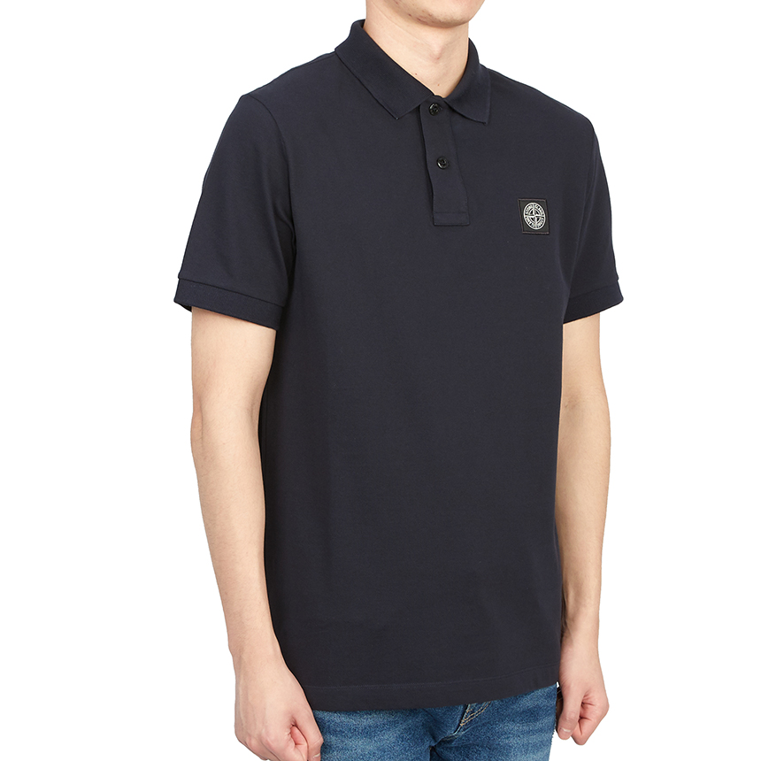 스톤아일랜드(STONE ISLAND) 로고 남자 카라 반팔티셔츠 10152SC17 A0020