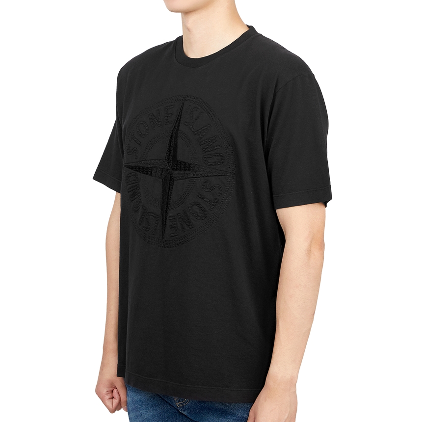 스톤아일랜드(STONE ISLAND) 로고 남자 반팔티셔츠 771521559 V0029