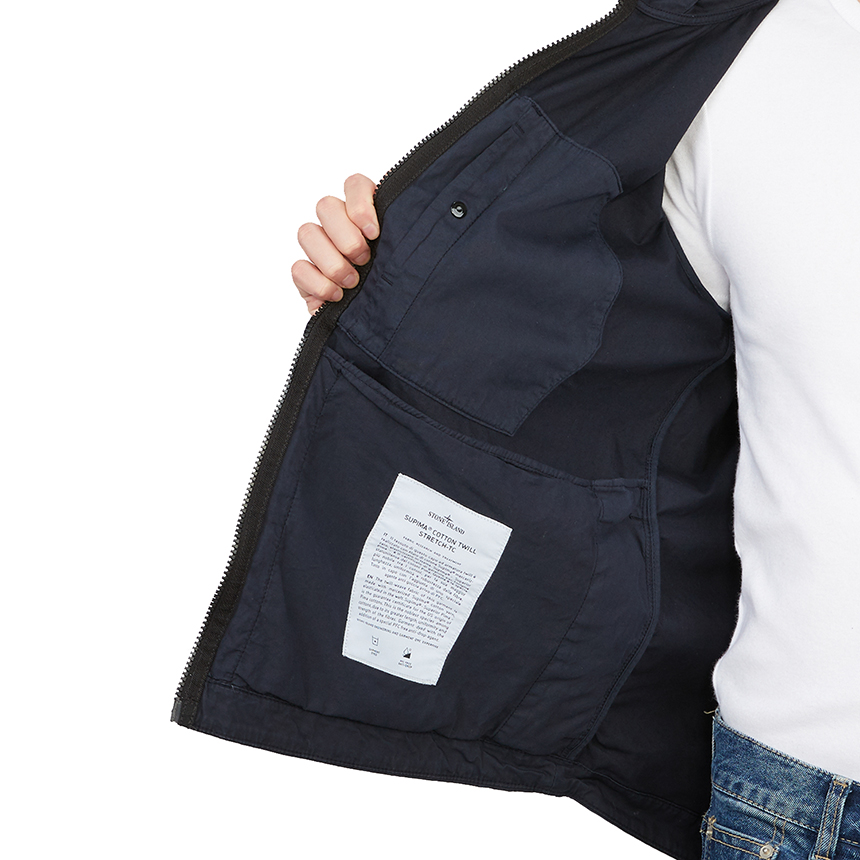 스톤아일랜드(STONE ISLAND) 수피마 와펜 남자 후드 자켓 781543310 V0020