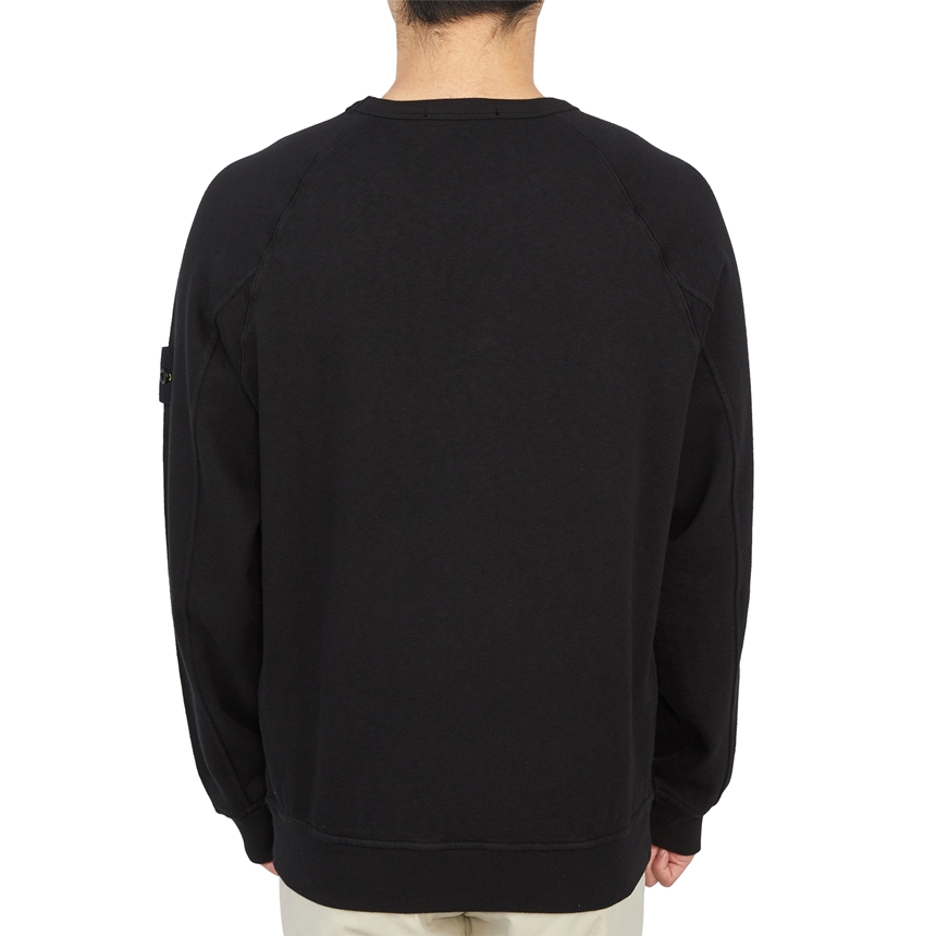 스톤아일랜드(STONE ISLAND) 올드 트리트먼트 와펜 남자 크루넥 긴팔 맨투맨 티셔츠 781566360 V0029