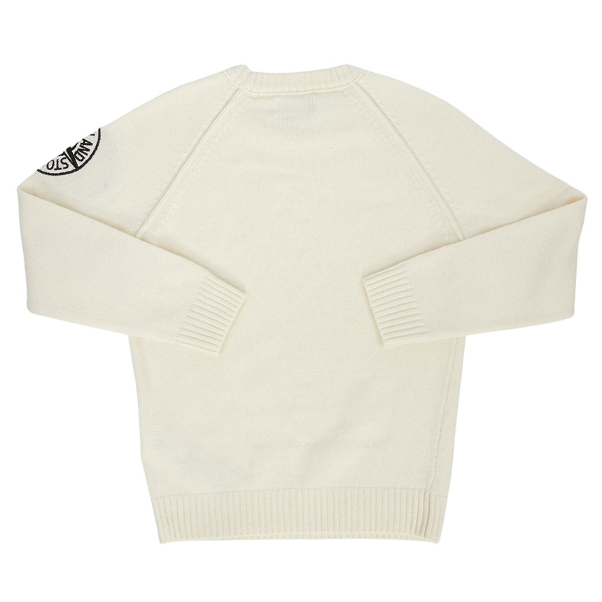 스톤아일랜드키즈(STONE ISLAND KIDS) 로고 키즈 울 니트 (성인착용가능) 7716507A1 V0099 14A16A