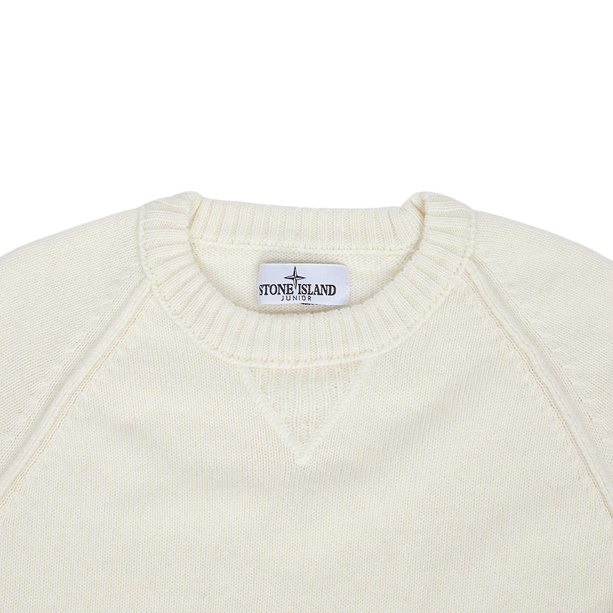 스톤아일랜드키즈(STONE ISLAND KIDS) 로고 키즈 울 니트 (성인착용가능) 7716507A1 V0099 14A16A
