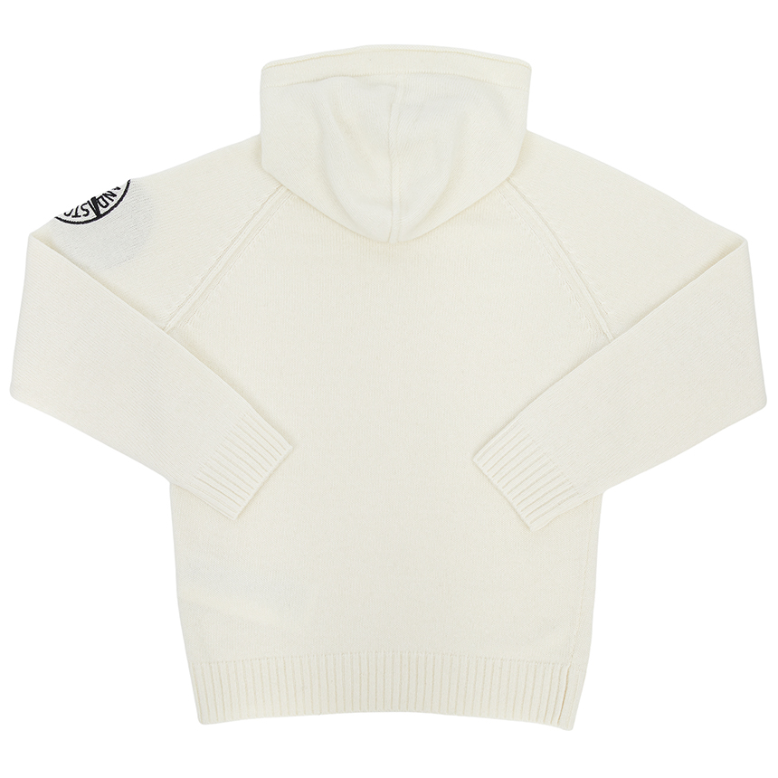 스톤아일랜드키즈(STONE ISLAND KIDS) 와펜 로고 키즈 후드 울 니트 7716508A1 V0099 14A16A