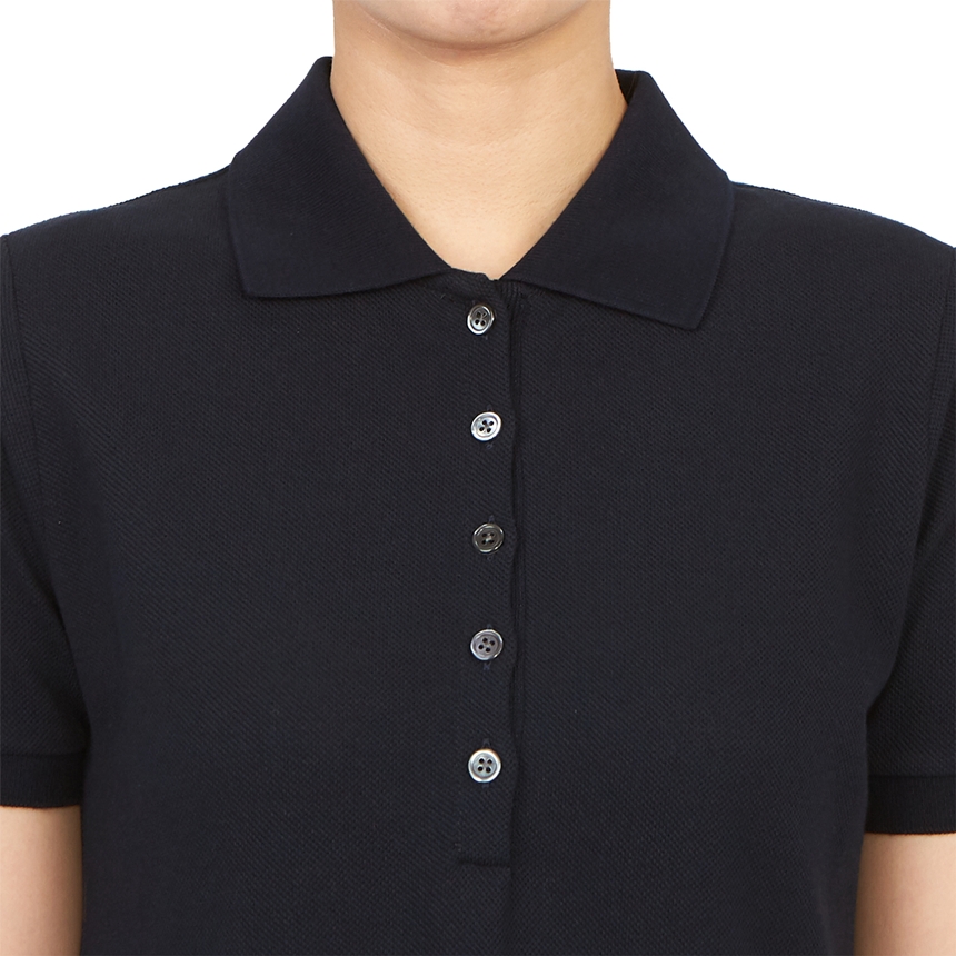 톰브라운(THOM BROWNE) 클래식 삼선 여자 폴로 원피스 FJD027A 00050 415