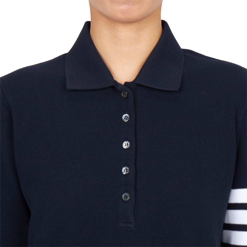 톰브라운(THOM BROWNE) 여성 카라 긴팔티셔츠 FJP053G 07976 415