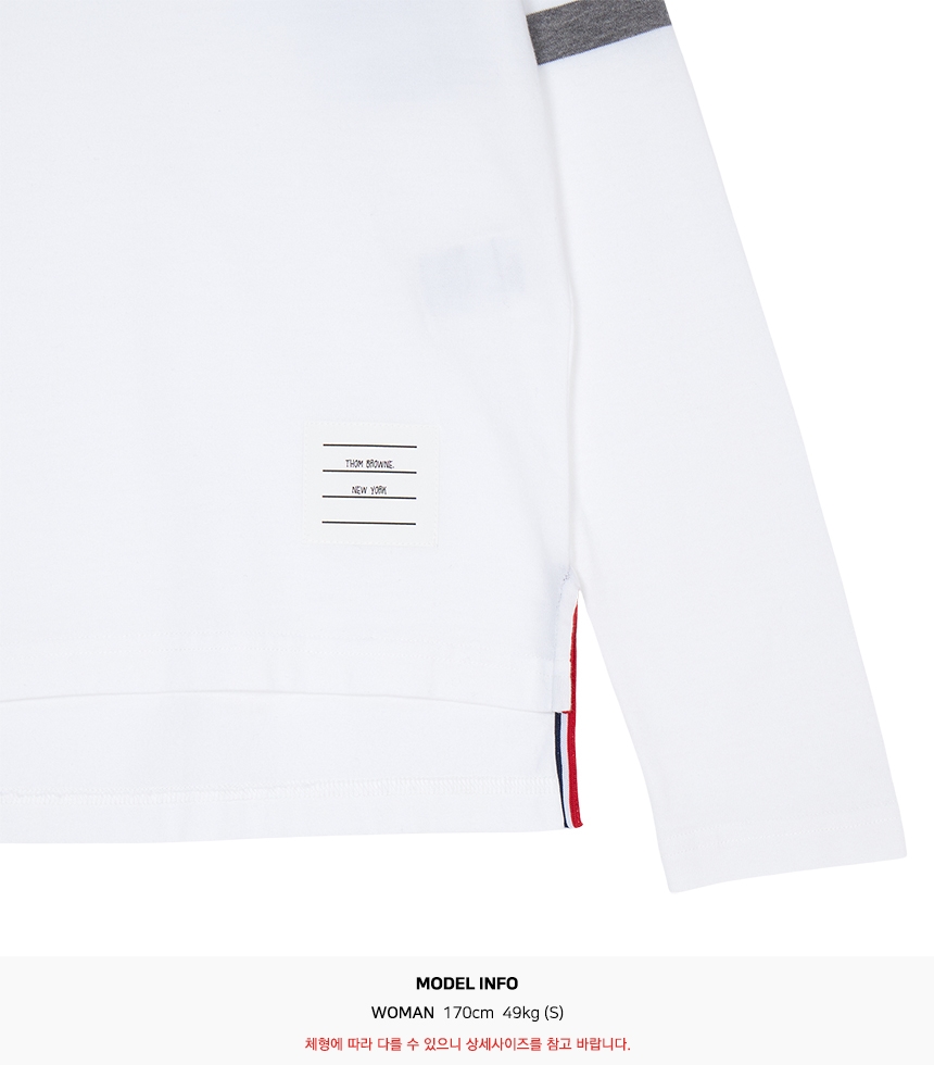 톰브라운(THOM BROWNE) 여성 긴팔티셔츠 FJS103G 07862 100