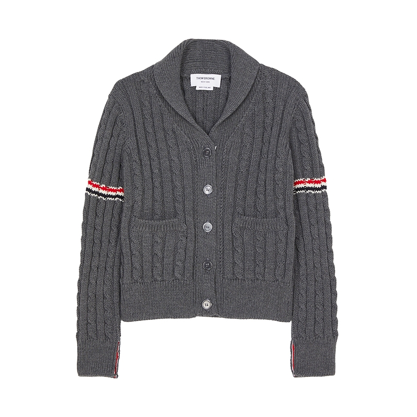 톰브라운(THOM BROWNE) 여성 카라 가디건 FKC621A Y1024 035