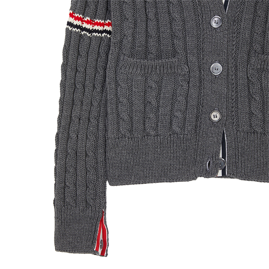 톰브라운(THOM BROWNE) 여성 카라 가디건 FKC621A Y1024 035