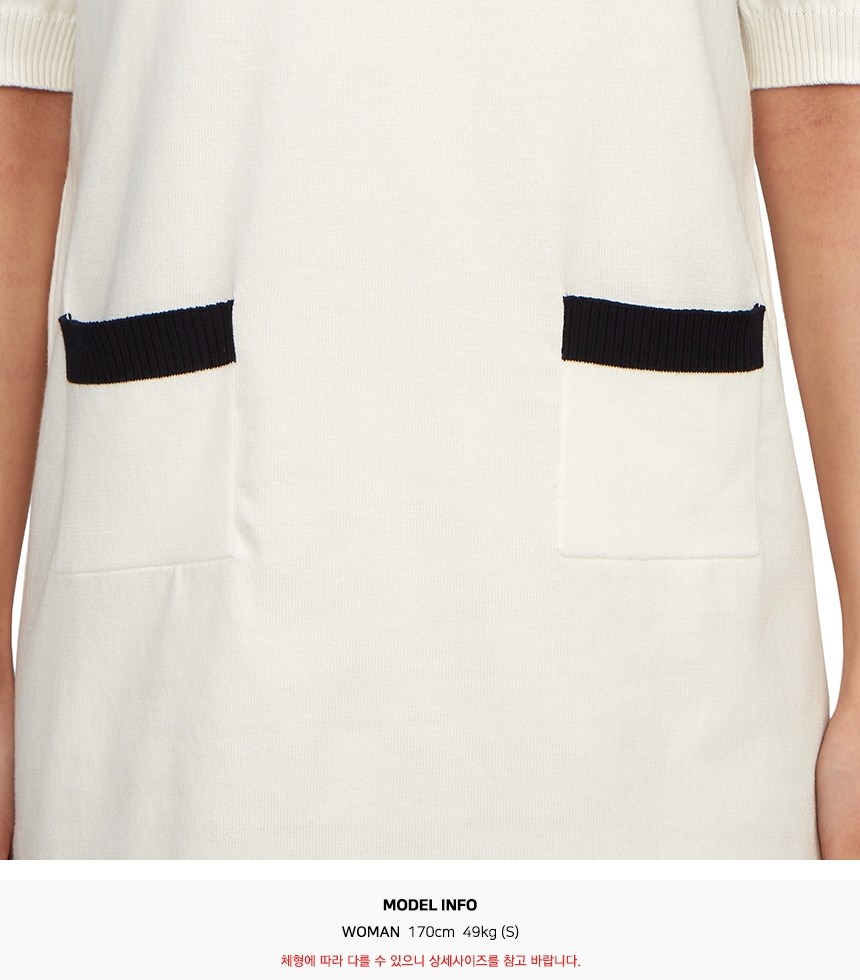 톰브라운(THOM BROWNE) 여성 반팔 미니 원피스 FKD152A Y3006 100