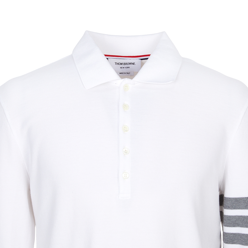 톰브라운(THOM BROWNE) 남성 카라 긴팔티셔츠 MJP137G 07976 100
