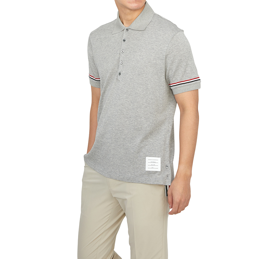 톰브라운(THOM BROWNE) 남성 카라 반팔티셔츠 MJP193A J0129 035
