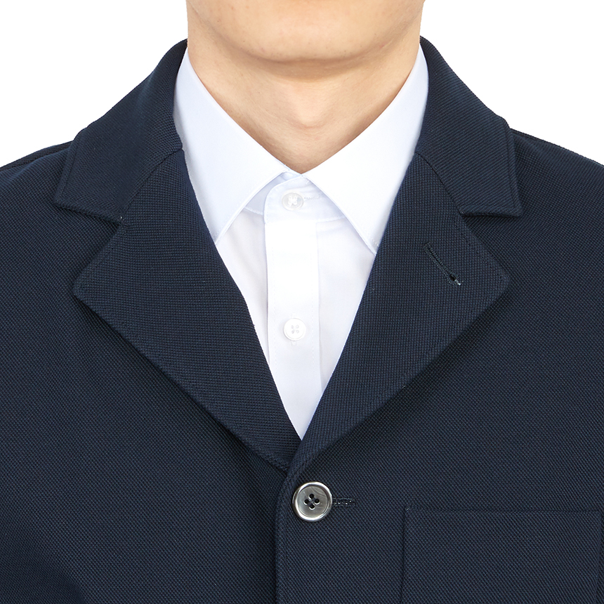 톰브라운(THOM BROWNE) 사선 스트라이프 바시티 남자 스포츠 자켓 MJT344A J0008 415