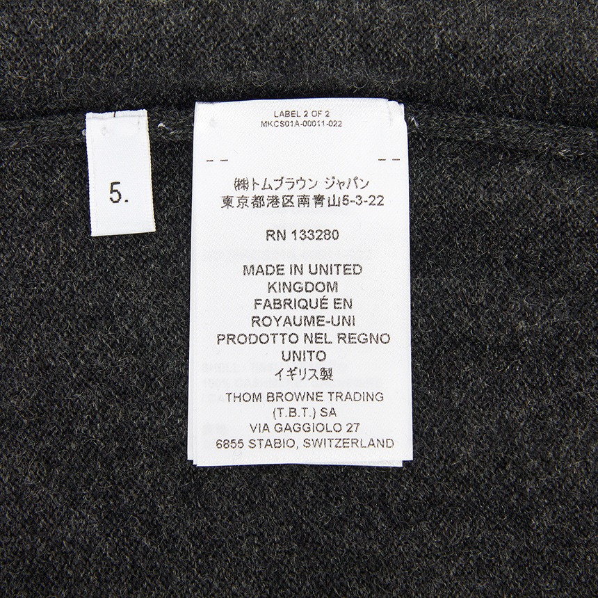 톰브라운(THOM BROWNE) 남성 크롭 가디건 MKCS01A 00011 022