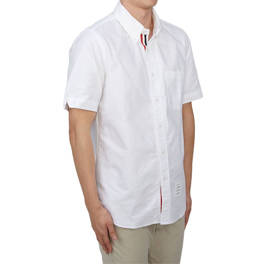 톰브라운(THOM BROWNE) 남성 반팔 셔츠 MWS239E F0313 100
