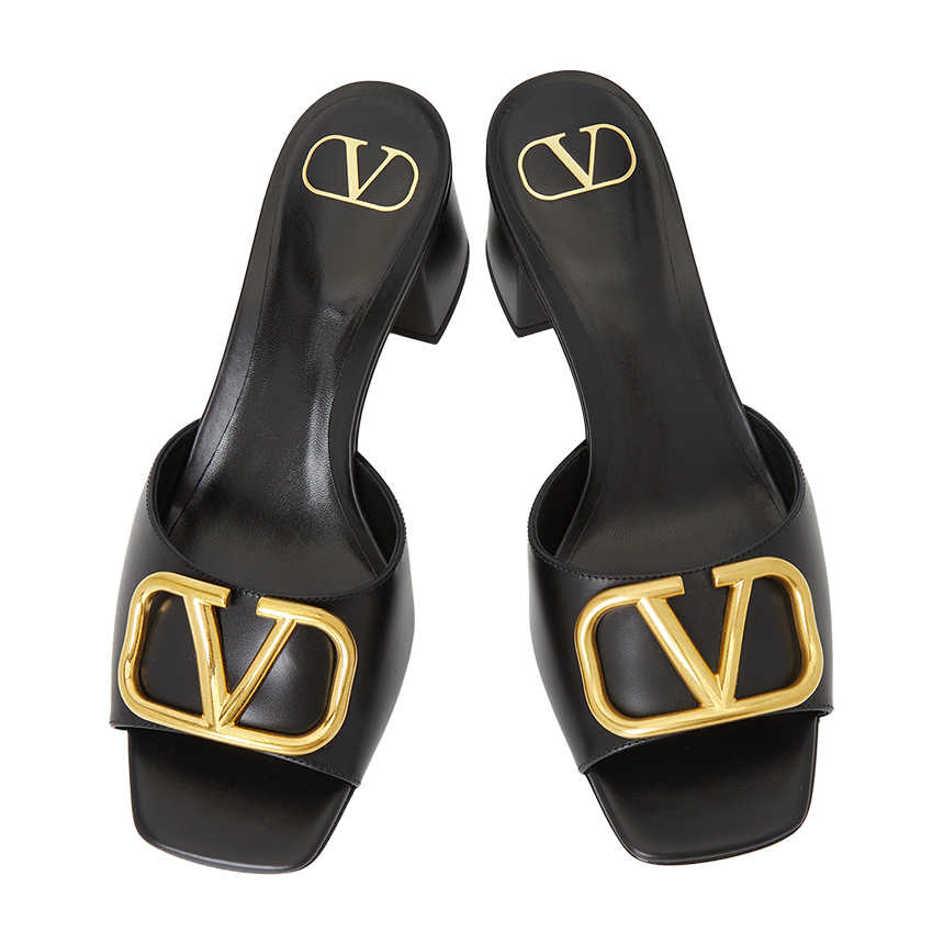 발렌티노(VALENTINO) V 로고 시그니처 여성 슬라이드 샌들 S0HA6DSH 0NO