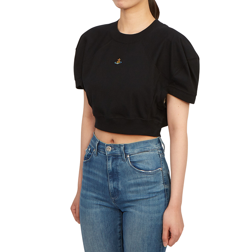비비안웨스트우드(VIVIENNE WESTWOOD) 여성 크롭 반팔티셔츠 1G01000A J004A N401