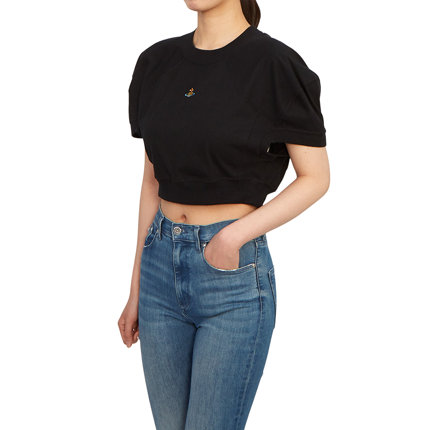 비비안웨스트우드(VIVIENNE WESTWOOD) 여성 크롭 반팔티셔츠 1G01000A J004A N401