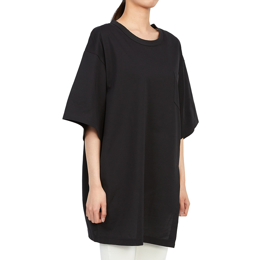 요지야마모토(YOHJI YAMAMOTO) Y-3 프리미엄 여자 크루넥 반팔티셔츠 루즈핏 H44796 BLACK